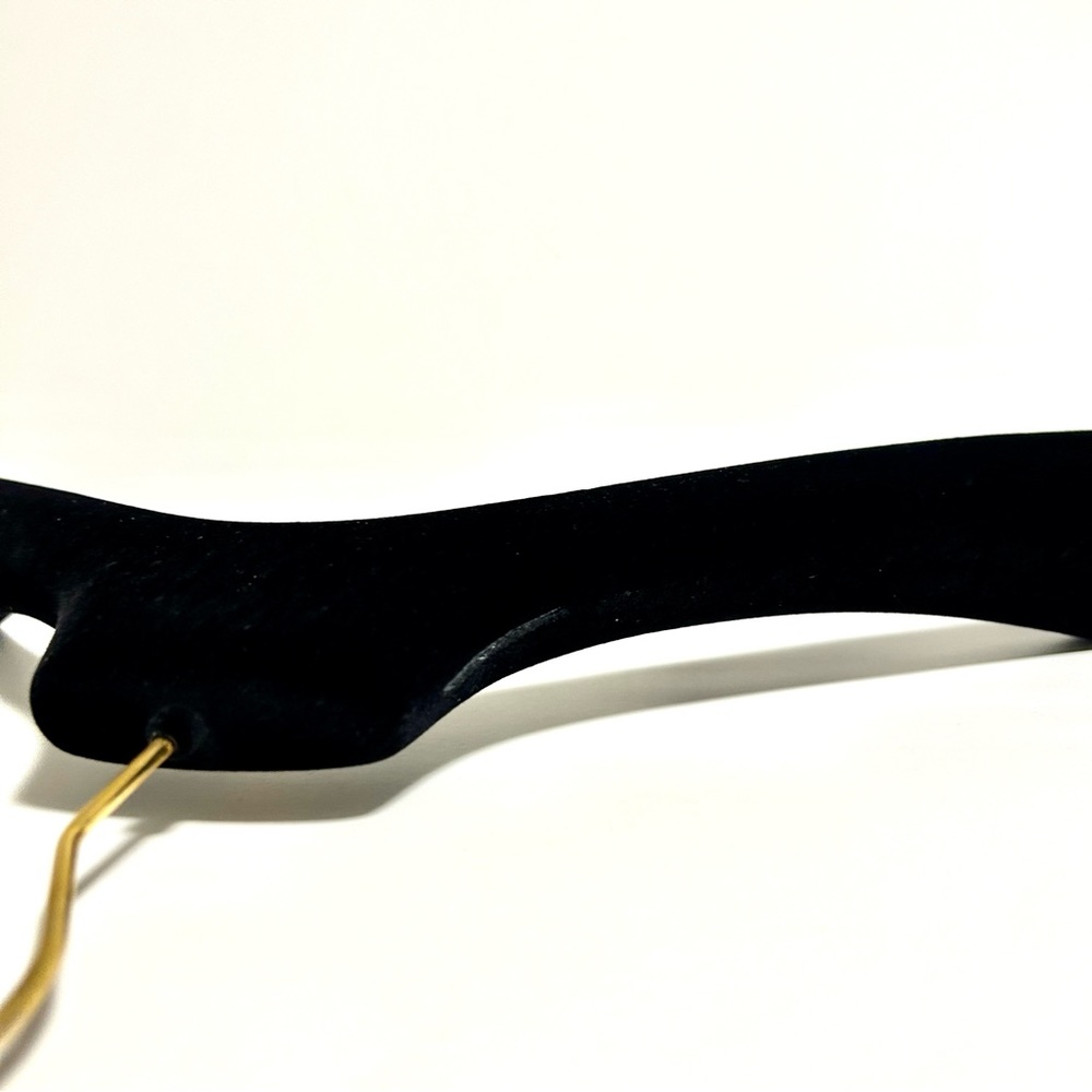 CHANEL, Hanger, Coat/Jacket/Suit, Black Velvet, Gold Hook & Gold CC Logo, 15.5"